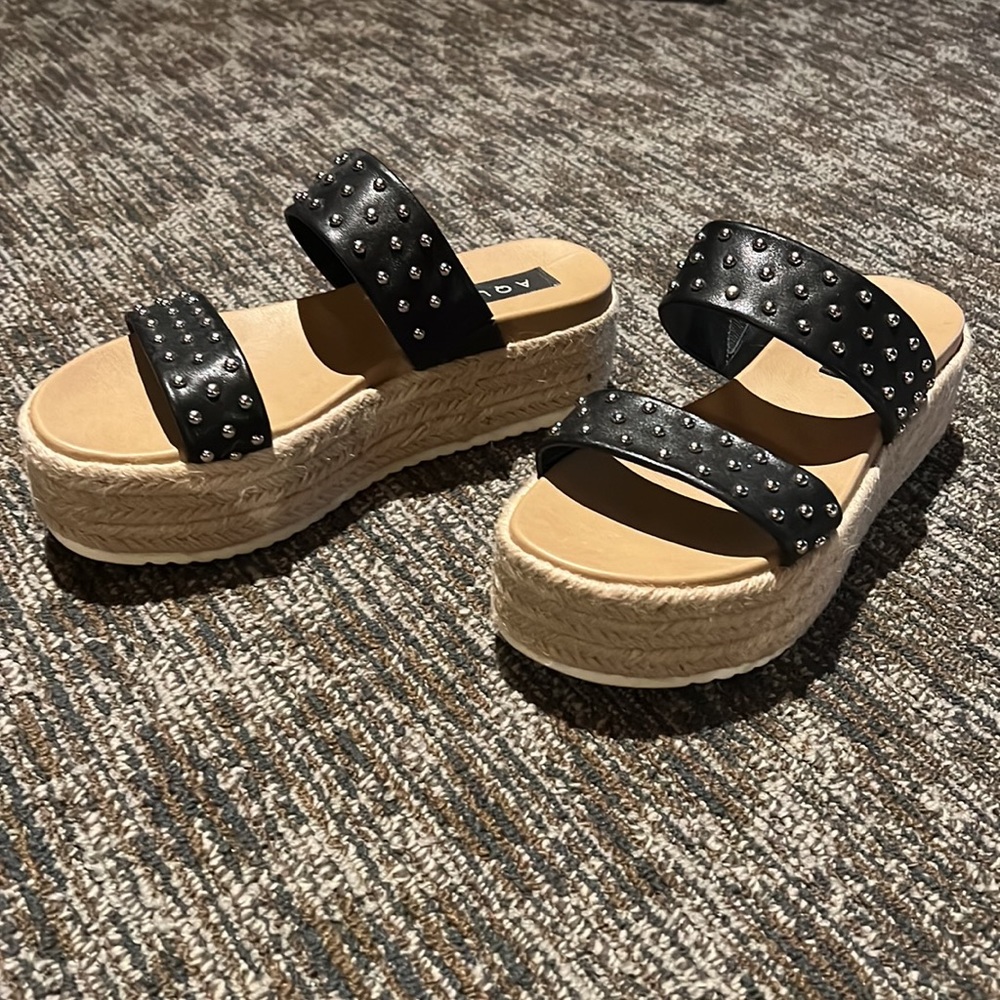 LEATHER PLATFORM SANDALS - Picture 3 of 8